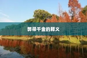 弊帚千金的释义