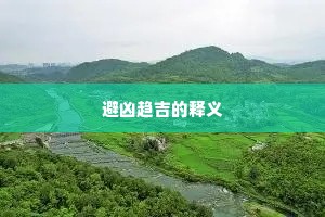 避凶趋吉的释义