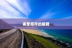 表里相符的解释