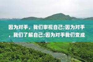 因为对手，我们审视自己;因为对手，我们了解自己;因为对手我们变成更强大的自己。你好，我的对手。