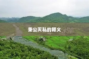 秉公灭私的释义
