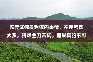 先尝试你最想做的事情，不用考虑太多，拼尽全力去试。如果真的不可为之，那就回到你只能做的事情，这时你也能踏踏实实做出成绩来，不再疑惑。