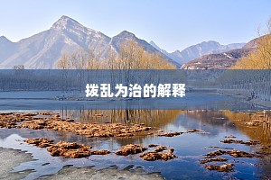 拨乱为治的解释