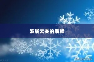 波属云委的解释