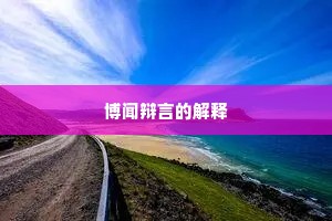 博闻辩言的解释
