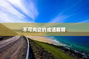 不可向迩的成语解释