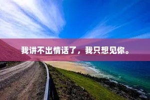 我讲不出情话了，我只想见你。