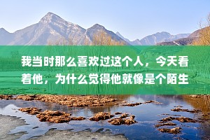 我当时那么喜欢过这个人，今天看着他，为什么觉得他就像是个陌生人一样，我终于落落大方地放下了他，余生，我会带着我的骄傲永不回头，再见了，熟悉的陌生人。