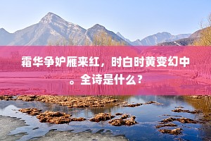 引言，年华如织，匆匆织就岁月画卷