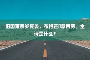故国黄花应未晚，孤城残柳不禁秋。的解释