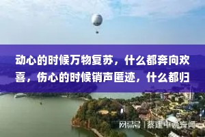 动心的时候万物复苏，什么都奔向欢喜，伤心的时候销声匿迹，什么都归于叹息。