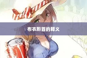 布衣黔首的释义