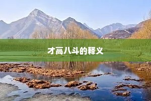 才高八斗的释义