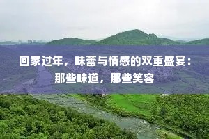 回家过年，味蕾与情感的双重盛宴：那些味道，那些笑容