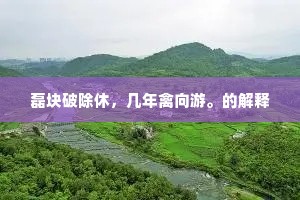 断壁残璋的成语解释