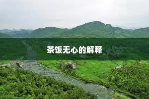 茶饭无心的解释