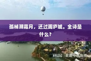 北上曾倾盖，南归但倚楼。下一句是什么？