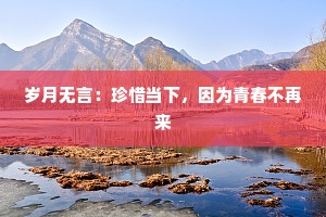 岁月无言：珍惜当下，因为青春不再来