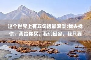这个世界上有五句话最浪漫:我去找你，我给你买，我们回家，我只要你我们结婚吧。这五句话,你听到过几句?