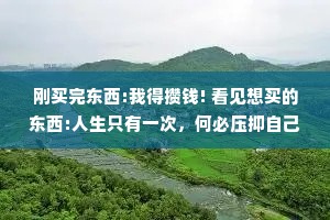 刚买完东西:我得攒钱! 看见想买的东西:人生只有一次，何必压抑自己!