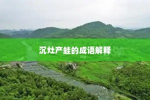 沉灶产蛙的成语解释