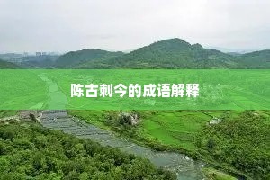陈古刺今的成语解释