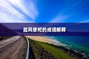 趁风使柁的成语解释