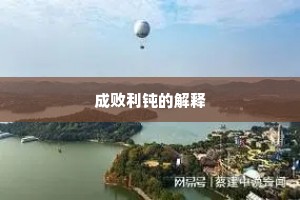 成败利钝的解释
