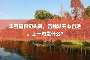 方疑武陵宿，宛是德公家。下一句是什么？