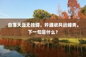 寒星动木杪，远火露烟中。上一句是什么？