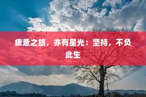 疲惫之旅，亦有星光：坚持，不负此生