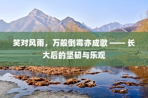 笑对风雨，万般倒霉亦成歌 —— 长大后的坚韧与乐观