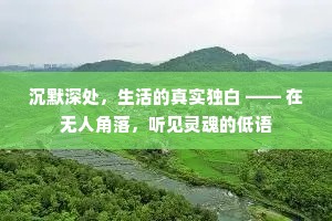 沉默深处，生活的真实独白 —— 在无人角落，听见灵魂的低语