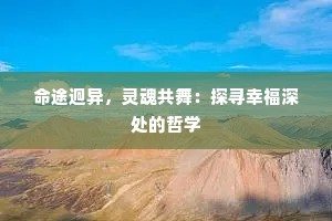 命途迥异，灵魂共舞：探寻幸福深处的哲学