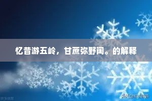 桂枝片玉的成语解释