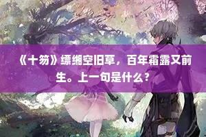 茫茫。真如梦如幻，如泡影、露电流光。出自哪首诗？