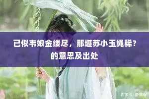 生活杂质下的清澈哲学，滤尽浮华，见真我
