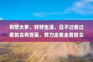 别想太多，好好生活，日子过着过着就会有答案，努力走着走着就会有温柔的着落。