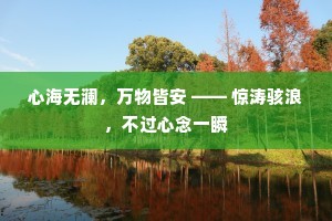 心海无澜，万物皆安 —— 惊涛骇浪，不过心念一瞬
