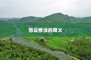 愁云惨淡的释义