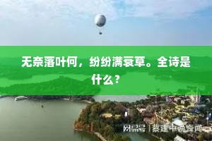 大厦就倾覆，难以一木支。的意思及出处