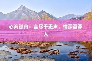 心海孤舟：言尽于无声，情深至寡人