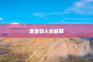 楚楚动人的解释