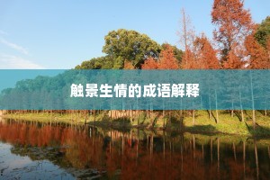 触景生情的成语解释