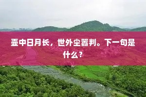 西南山最胜,一界是诸天。下一句是什么? 西南山最胜,一界是诸天。下一句是什么?