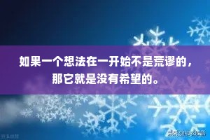 如果一个想法在一开始不是荒谬的，那它就是没有希望的。