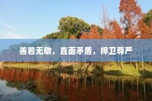 善若无敬，直面矛盾，捍卫尊严