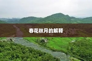 春花秋月的解释