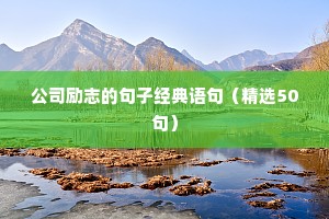 公司励志的句子经典语句（精选50句）