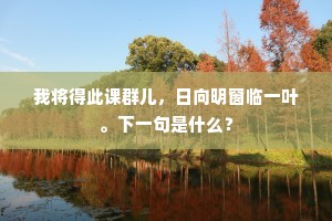 新诗古调难为和，丛菊丹岩只自歌。出自哪首诗？